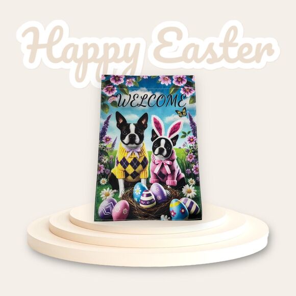 French Bulldog Easter Garden Flag 12 x 18 - Picture 1 of 3